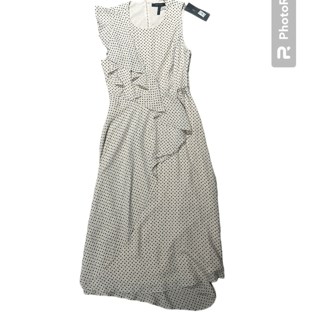 BCBG Maxazria Antique White Midi Dress